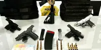 CRIMINALIDADE Cinco homens são presos com fuzil, pistolas e carro clonado durante operação contra o crime organizado