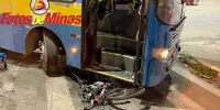 SOCORRIDO CONSCIENTE Adolescente fica ferido ao bater bicicleta em ônibus escolar em João Monlevade
