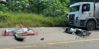 ACIDENTE FATAL EM ITABIRA Motociclista morre após colisão frontal com caminhão na estrada de Senhora do Carmo; Veja Vídeo