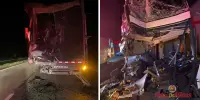 GRAVE ACIDENTE Colisão entre ônibus e caminhão deixa cinco feridos na BR-040