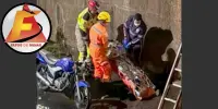 Motociclista fica ferido após cair com moto em canal na avenida Li Guerra; Veja Vídeo